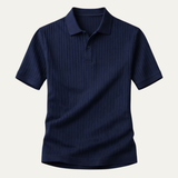 The Roma Men’s Stretch Ribbed Casual Polo Shirt