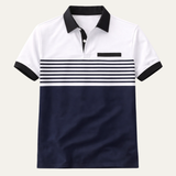 The Trento Men’s Casual Slim Fit Striped Polo Shirt