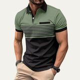 The Trento Men’s Casual Slim Fit Striped Polo Shirt