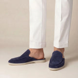 Navy Suede Yacht Mule