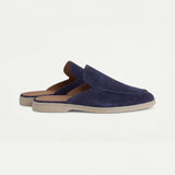 Navy Suede Yacht Mule