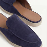 Navy Suede Yacht Mule