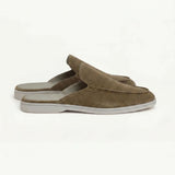 Olive Suède Yacht Mule