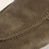 Olive Suède Yacht Mule