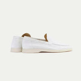 Classic Suede Loafer Pearl White