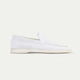 Classic Suede Loafer Pearl White